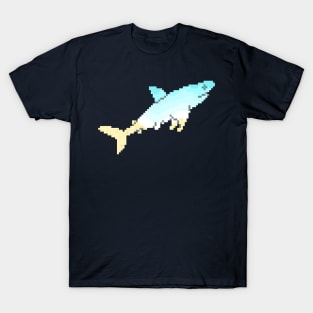 Modern Pixel Sea Shark T-Shirt